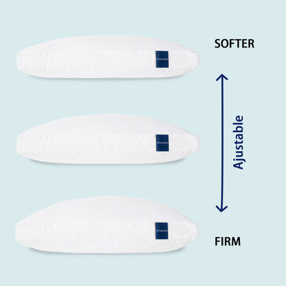 ACCURATEX Hybrid Pillows, Shredded Memory Foam Inner, 100% Cotton Cover Filled with Down Alternative Microfiber