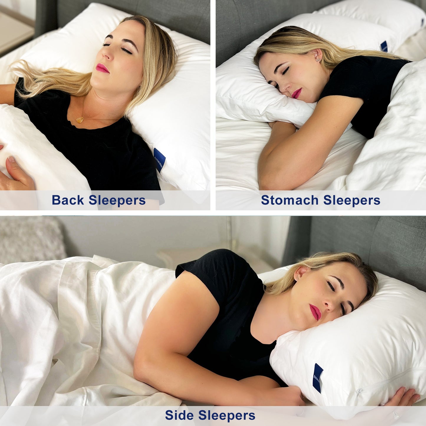 ACCURATEX Hybrid Pillows, Shredded Memory Foam Inner, 100% Cotton Cover Filled with Down Alternative Microfiber