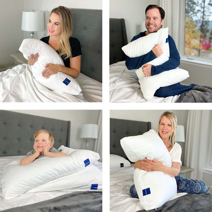 ACCURATEX Hybrid Pillows, Shredded Memory Foam Inner, 100% Cotton Cover Filled with Down Alternative Microfiber