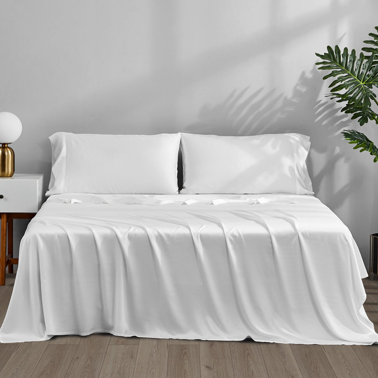 ACCURATEX Cooling Sheets - Viscose Made from Bamboo, Natural Cool Sheets for Hot Sleepers